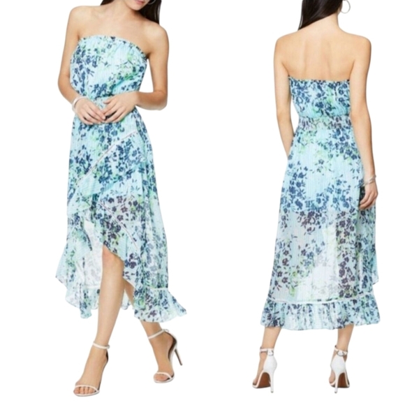 NWT Ramy Brook Manon Silk Sleeveless High-Low Silk Ruffle Dress - Large - Picture 1 of 11